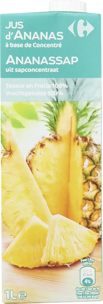 Jus d'ANANAS à base de Concentré