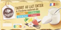 Yaourt vanille, citron, coco, fraise
