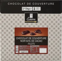 Chocolat de couverture noir 64% de cacao palets