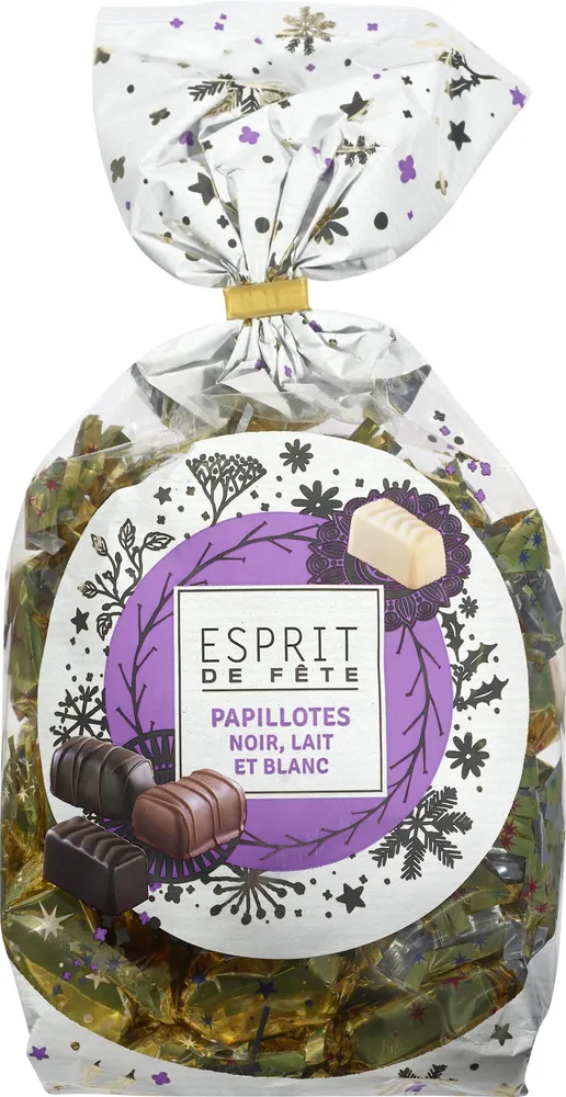 Papillotes Noir, Lait et Blanc