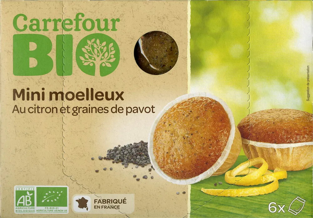 Mini Moelleux au citron et graines de pavot