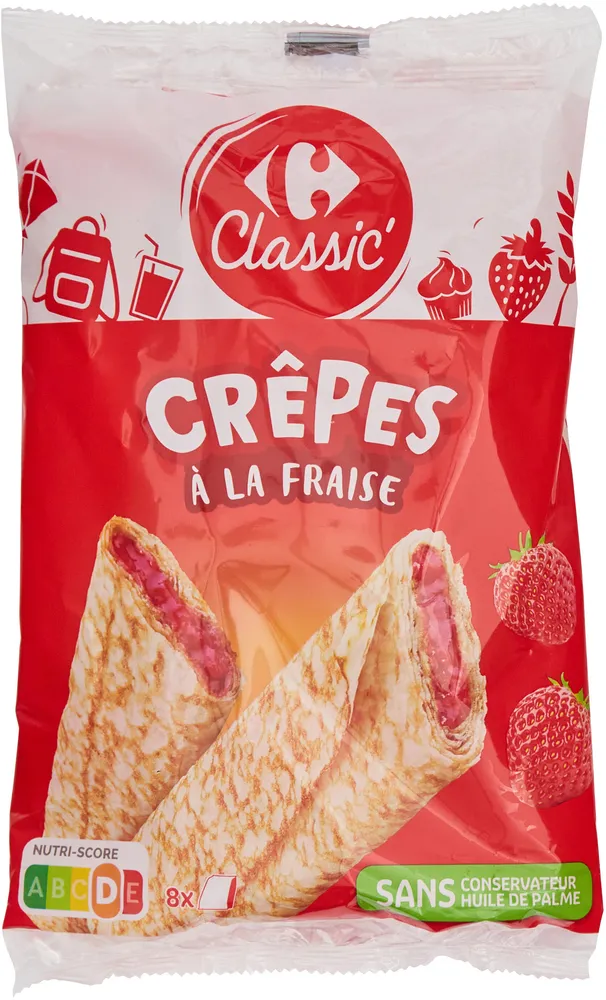 Crêpes à la fraise