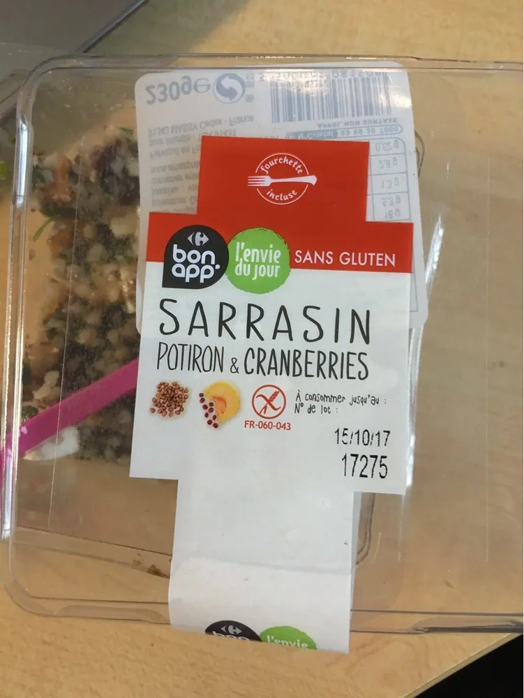 Sarrasin potiron & cranberries