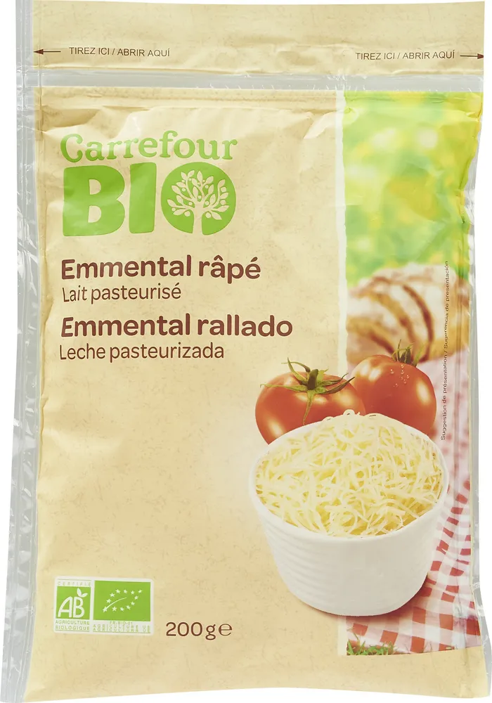 Emmental râpé Lait pasteurisé