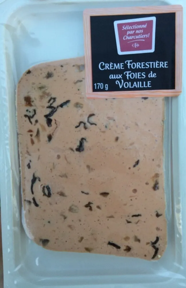Crème forestière aux foies de volaille