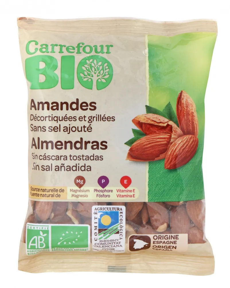 Amandes Décortiquées et grillées Sans sel ajouté