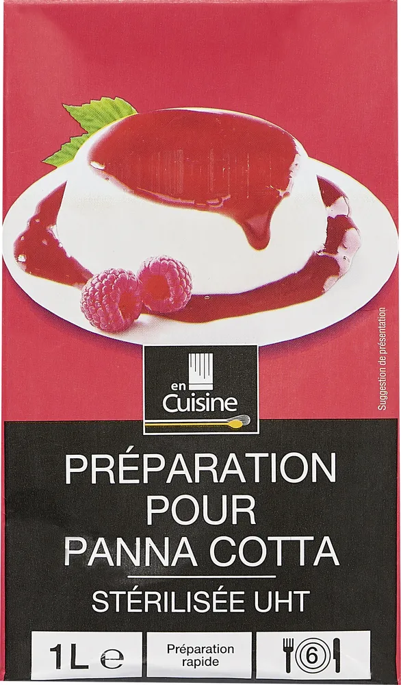 Préparation pour panna cotta stérilisée UHT