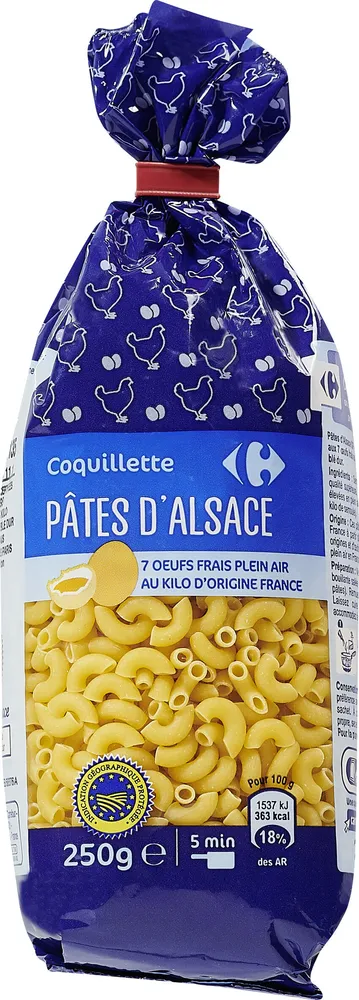 Coquillette - Pâtes d'alsace