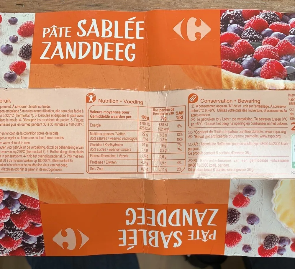 Pâte sablée