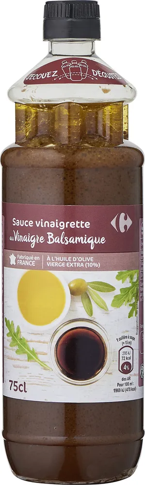 Sauce vinaigrette Vinaigre balsamique Huile d'olive vierge extra 5%