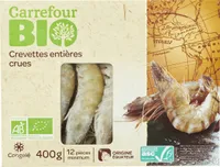 Crevettes entières crues
