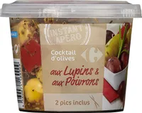 Cocktail d'olives aux lupins et poivrons