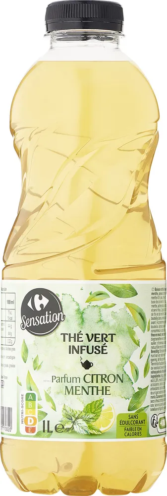 Thé vert infuse parfum citron menthe