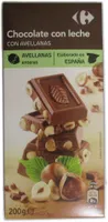 Chocolate con leche con avellanas enteras
