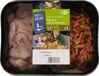 Poulet et trio de legumes
