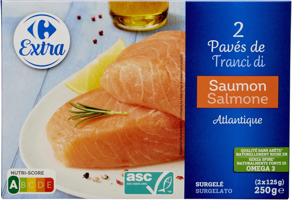 2 pavés de Saumon Atlantique