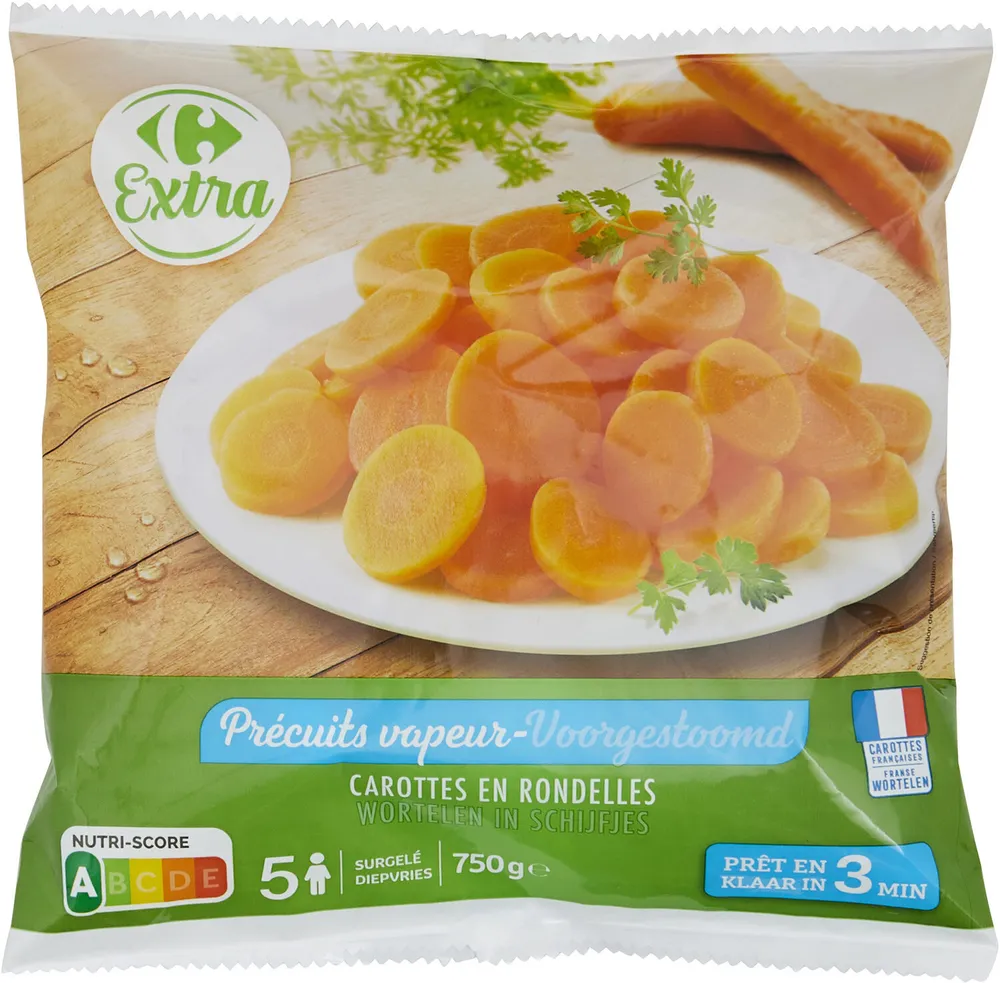 Précuits vapeur Carottes en rondelles