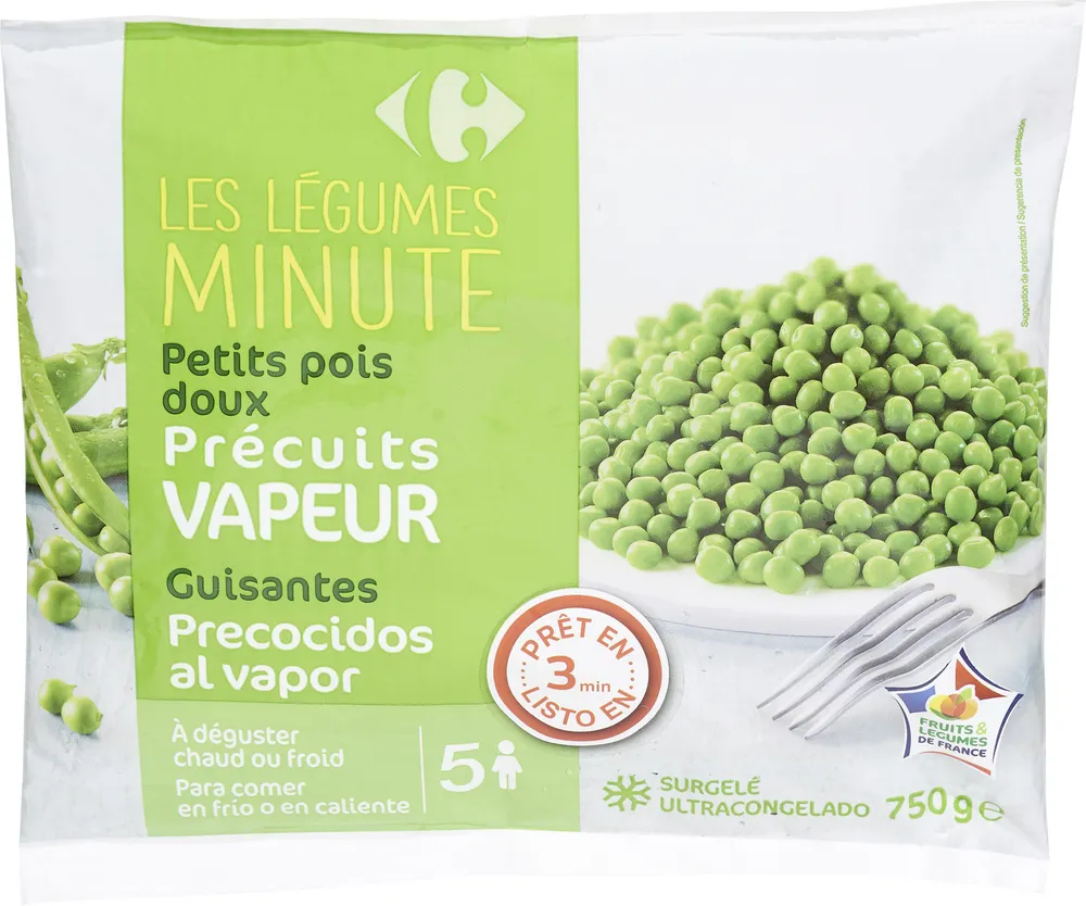 Précuits vapeur Petits pois