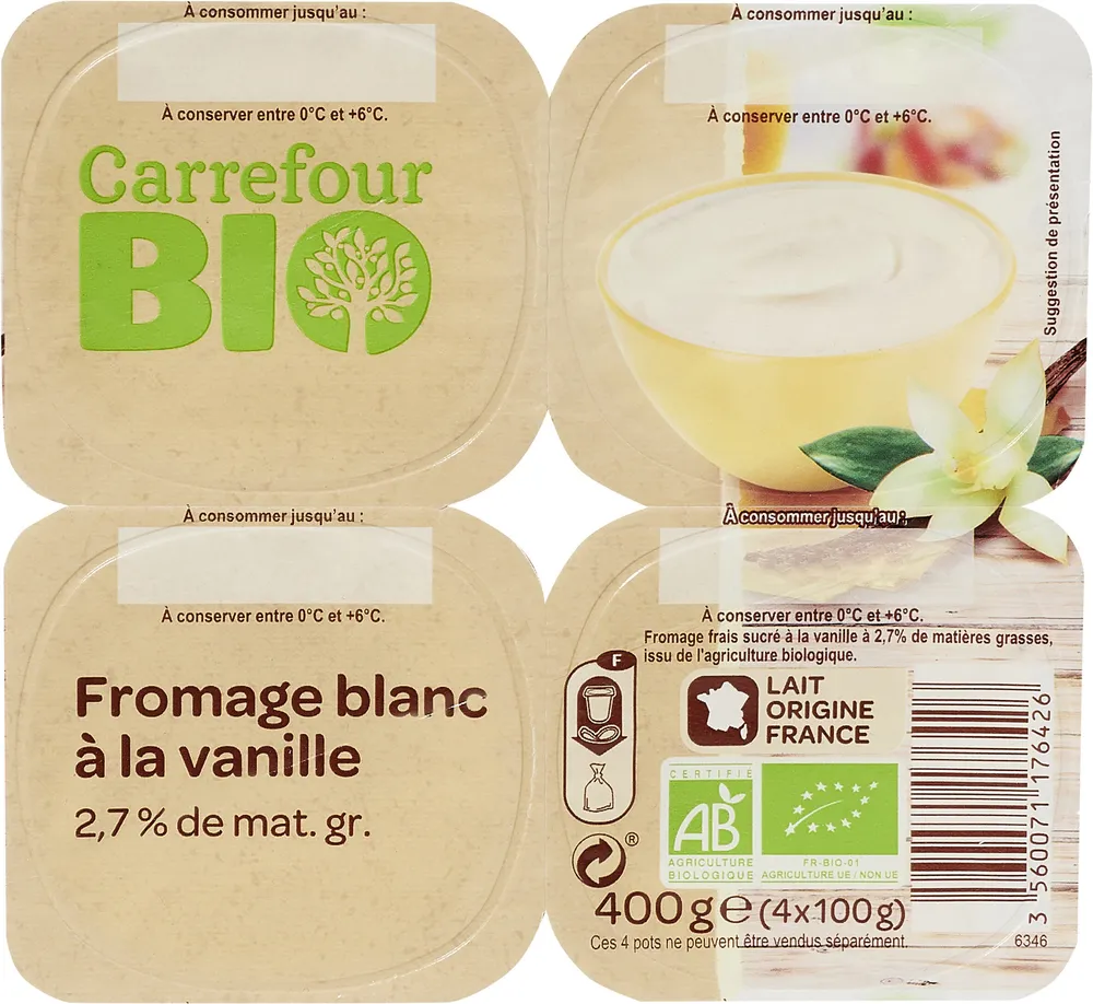 Fromage blanc à la vanille