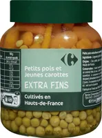 Petit poids et jeune carottes