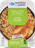 Aiguilettes de poulet/avoine legumes