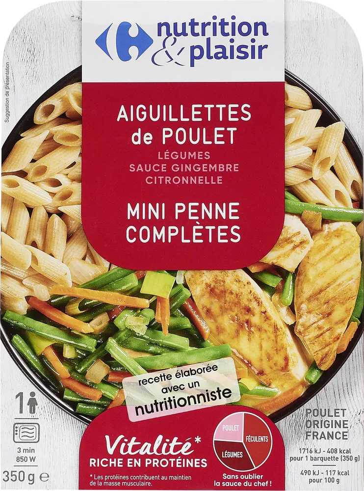 Aiguillettes de Poulet / Mini Penne Complètes