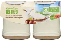 Yaourt au lait de brebis sur lit aux châtaignes