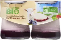 Yaourt au lait de brebis sur lit de myrtilles