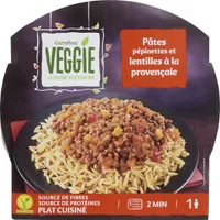 Pâtes Pépinettes, Lentilles à la provençale