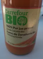 100% Pur jus pressé Jus de Carotte Bio