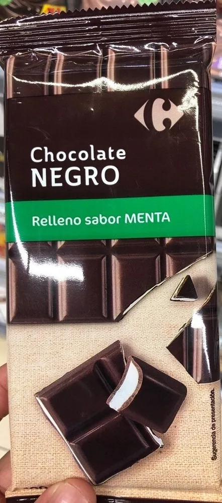 Chocolate negro relleno sabor menta