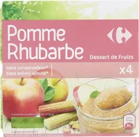 Pomme Rhubarbe Dessert de fruits