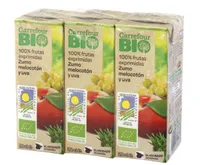 Jus de pêche et de raisin carrefour Espagne