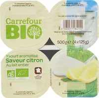 Yaourt au lait entier Saveur citron