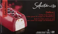 Délice Sorbet fruits rouges Crème glacée nougat de Montélimar