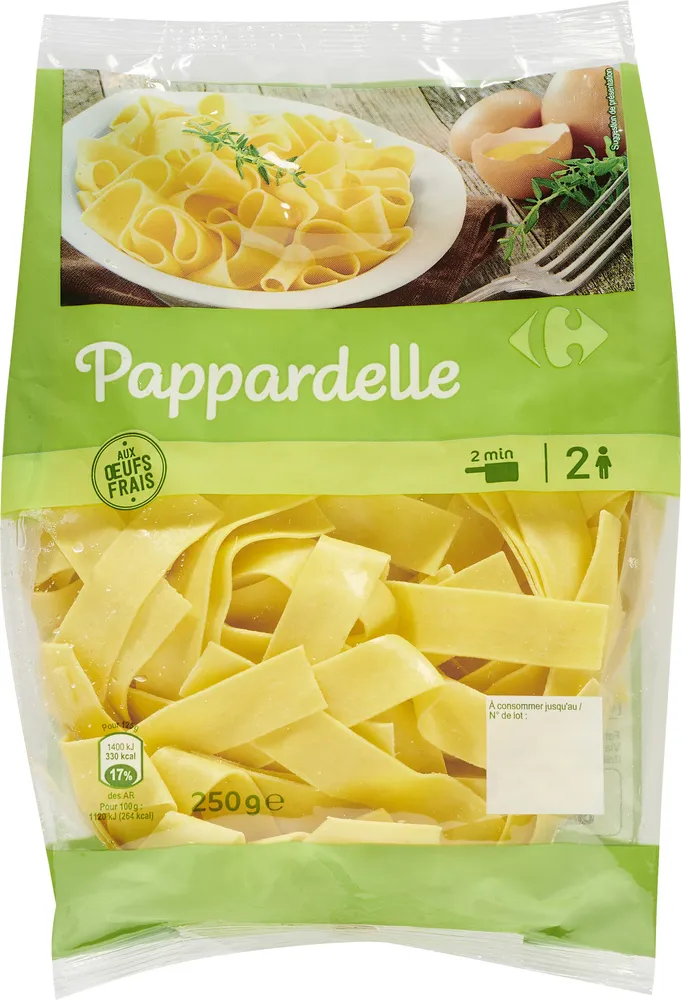 Pappardelle aux oeufs frais