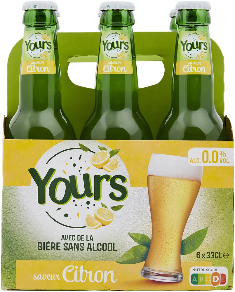 Bière yours saveur citron