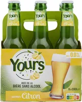 Bière yours saveur citron