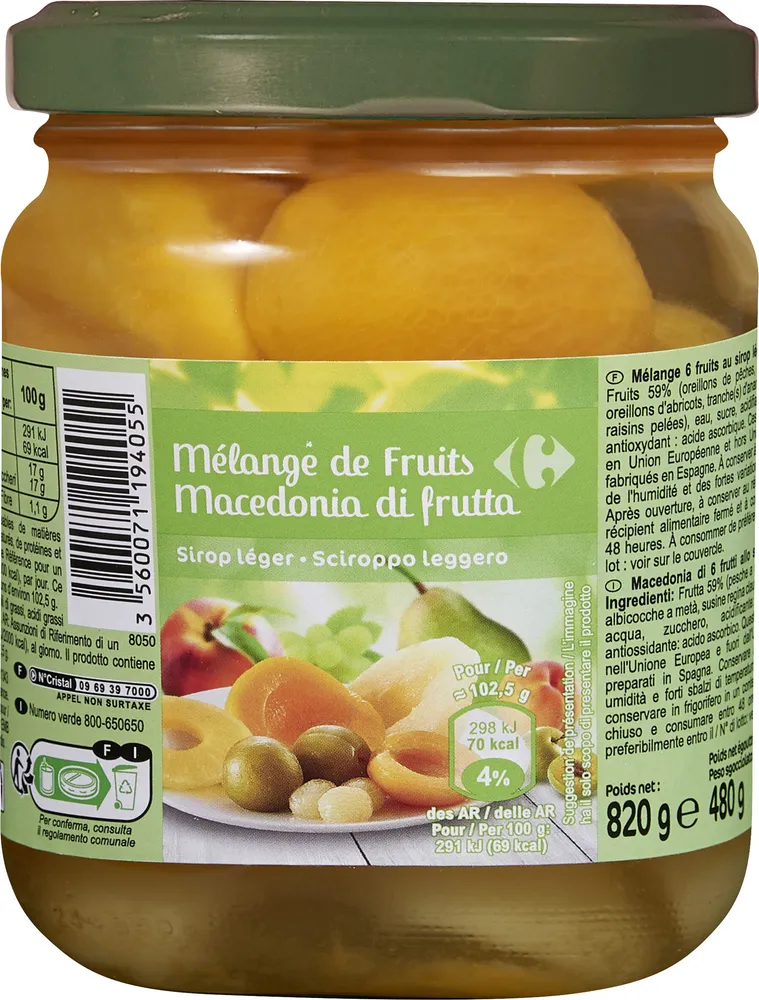 Mélange de fruits