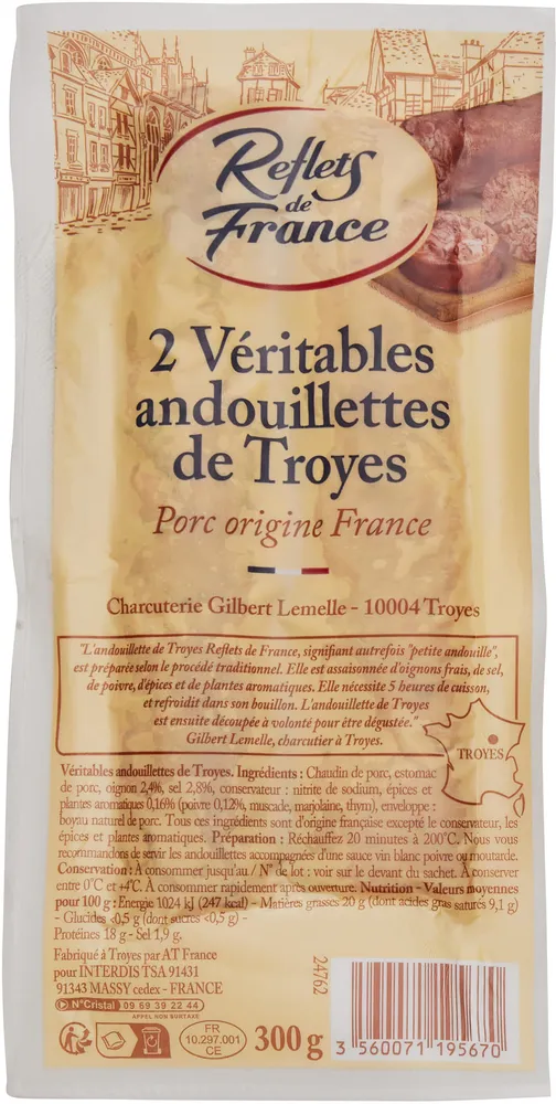 2 Véritables andouillettes de Troyes