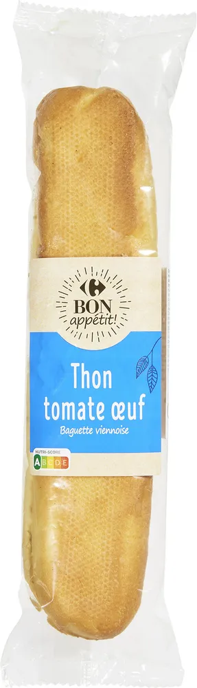 Sandwich thon tomate œuf baguette viennoise