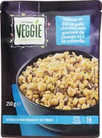 Mélange de blé et pois chiches aux graines de courge et épices