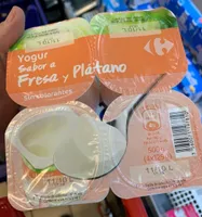 Yogur fresa y plátano