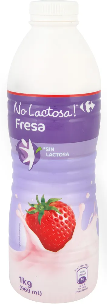 Yogur Liquido Fresa Sin Lactosa