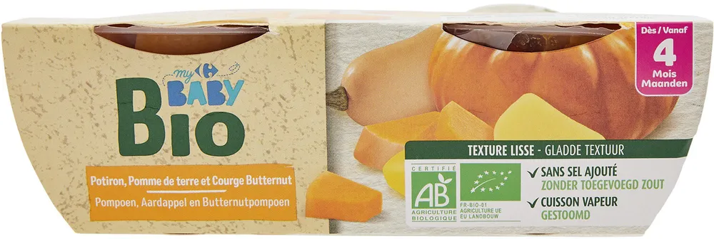 Potiron, Pomme de terre et Courge Butternut