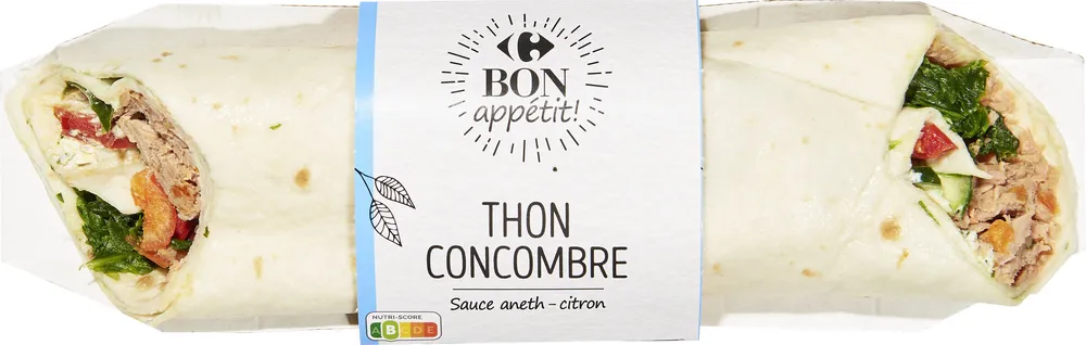 Wrap thon concombre