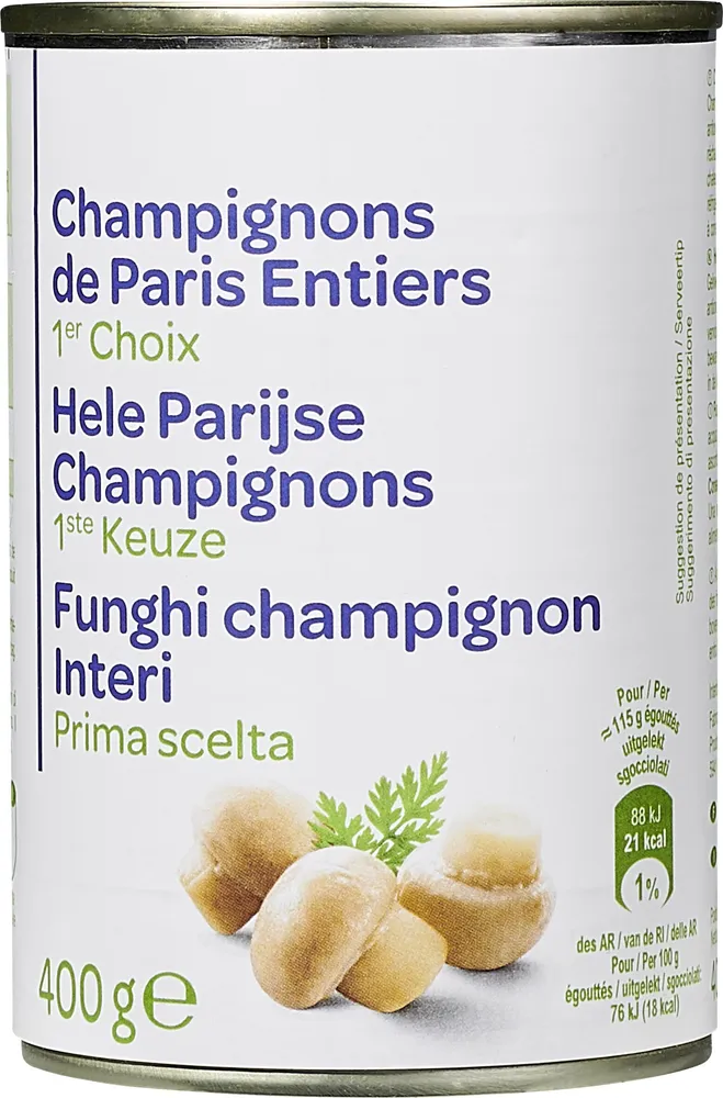 Champignons de paris entiers