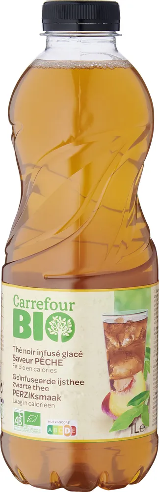 Thé noir infusé glacé saveur pêche