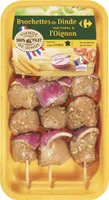 Brochettes de dinde marinées à l'oignon