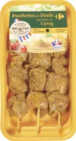 Brochettes de dinde marinées au curry